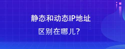 静态和动态IP住宅IP地址区别在哪儿<strong></p>
<p>ip地址软件</strong>？