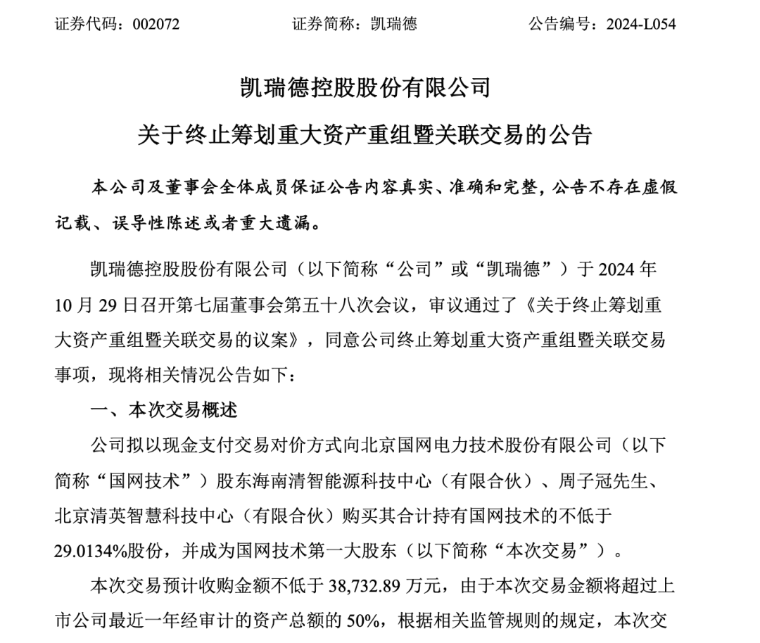 上万股民懵了<strong></p>
<p>币安的比特币</strong>！股价一字跌停！这家公司突发公告：重大资产重组终止！“至少一个月不再筹划”
