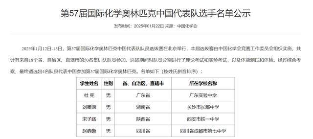 四川唯一<strong></p>
<p>币安交易会所</strong>！成都七中学子入选国际化学奥林匹克国家队