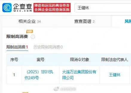 王健林被限制高消费<strong></p>
<p>交易所app创始人</strong>，此前万达集团被强制执行超4亿元