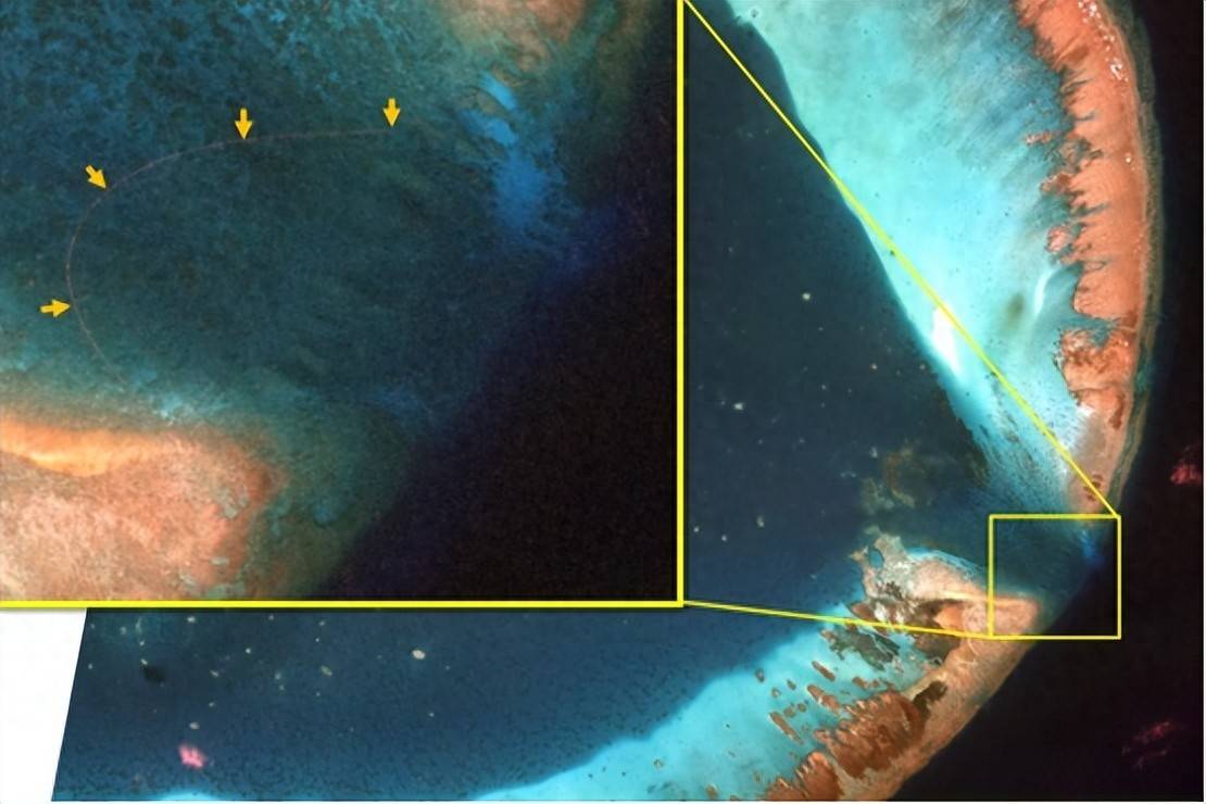 黄岩岛突现一道神秘白线<strong></p>
<p>股票在线看盘</strong>,菲看到卫星图像顿感不妙,中方的不寻常举动,让菲律宾绷不住