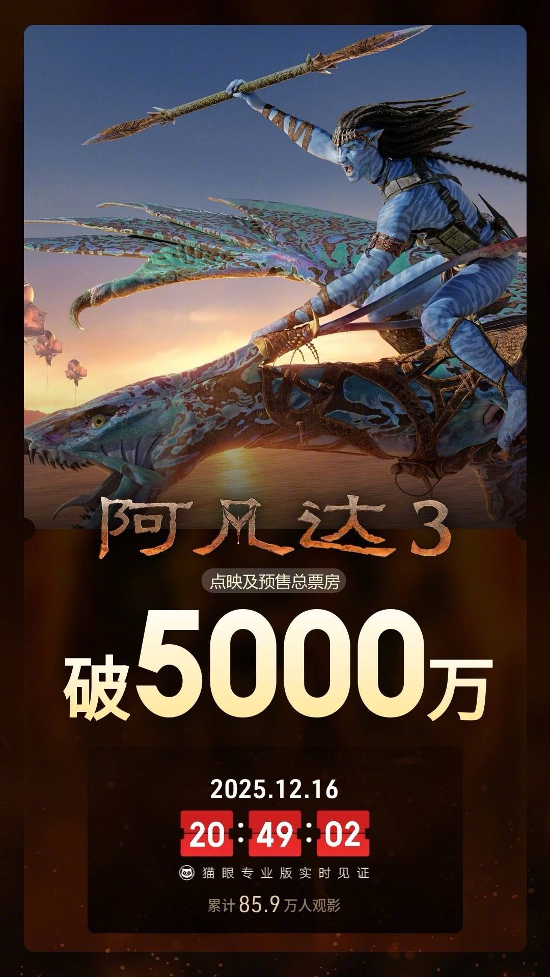 《阿凡达3》北美口碑解禁<strong></p>
<p>海南航空股票</strong>，评分为系列三部最低！内地预售冷淡映前三天刚过5000万